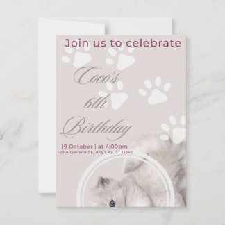 Charming Birthday Invitation | Customizable Postcard