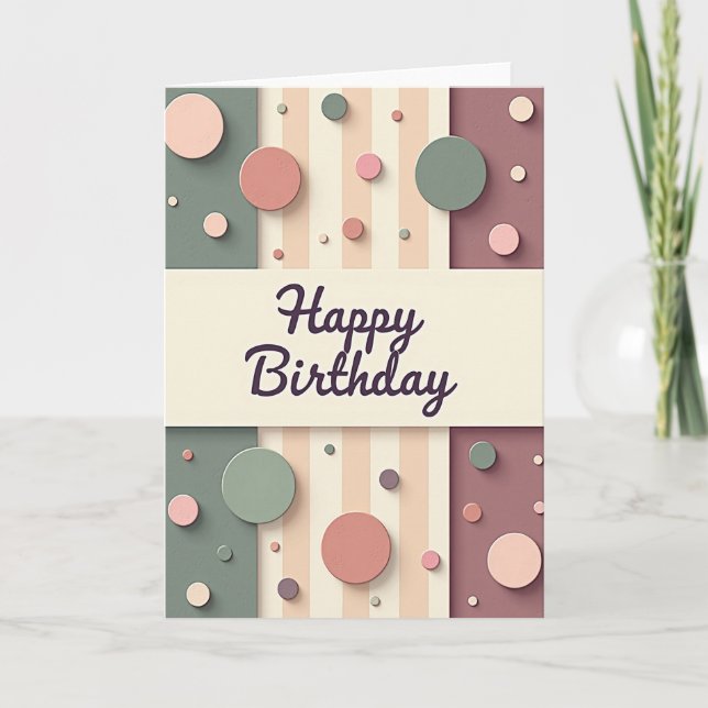 Charming Birthday Panel Card (Front)