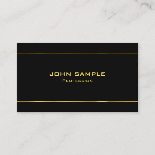 Charming Black And Gold Lights Attractive Glam Business Card