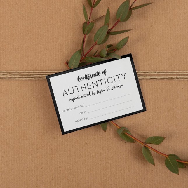 Charming Black Mini Certificate of Authenticity (Creator Uploaded)