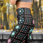 Charming Black Scandinavian Folk Pattern Yoga Capri Leggings<br><div class="desc">Bring Nordic Elegance to Your Wardrobe Step into rustic charm with these Scandinavian Folk Capri leggings! With bold, colorful Nordic-inspired designs, they’re the perfect combination of cozy elegance and striking style. Ideal for leisure wear, these leggings are a beautiful way to add a touch of folk charm to any outfit....</div>