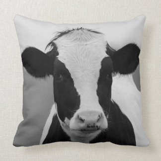 black and white cow print pillows