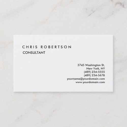 Charming Black White Standard Size Business Card