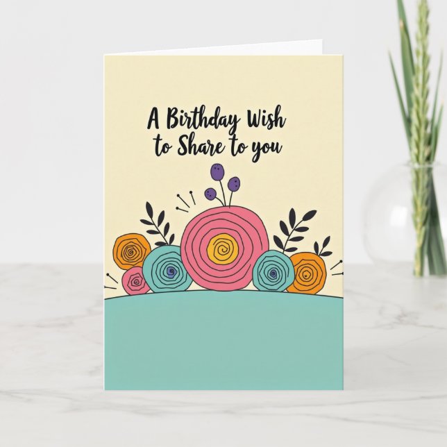 Charming Blossom Birthday Card (Front)