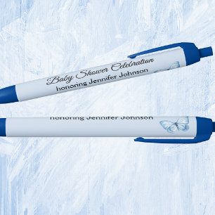 Charming Blue Baby Boy Baby Shower Favors Blue Ink Pen