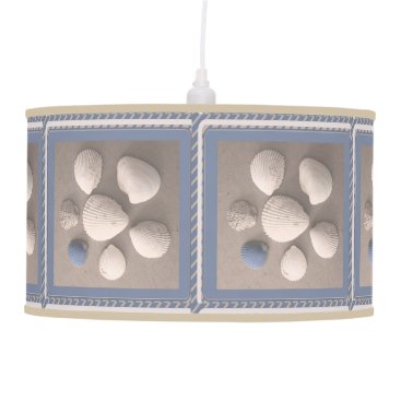 Charming Blue Framed Seashell Pendant Lamp Charming Blue Framed Seashell Pendant Lamp