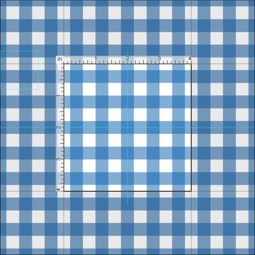 Charming Blue Gingham Fabric