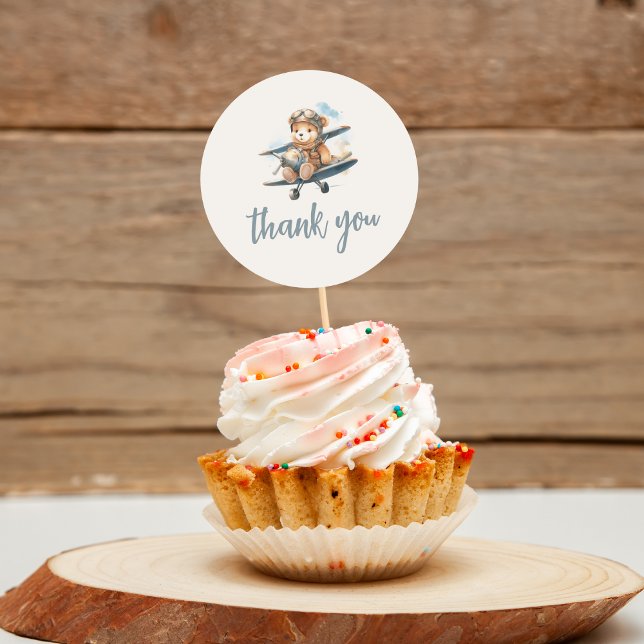 Charming Blue Teddy Bear Boy Baby Shower Classic Round Sticker (Creator Uploaded)