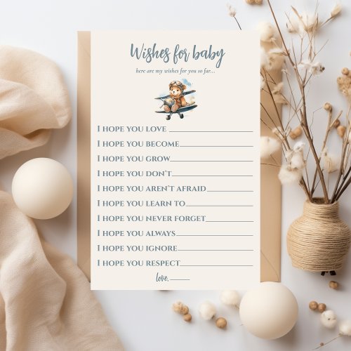 Charming Blue Teddy Bear Boy Baby Shower Flyer