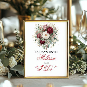 Charming Blush Burgundy Dais Until I Do Sign
