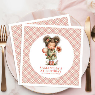 Charming Blush Fairy Cute 2nd Birthday Party  Paper Dinner Napkins