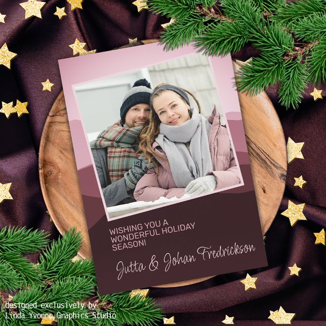 Charming Blush Pink Abstract Seasons Greetings Postcard (Creator Uploaded)