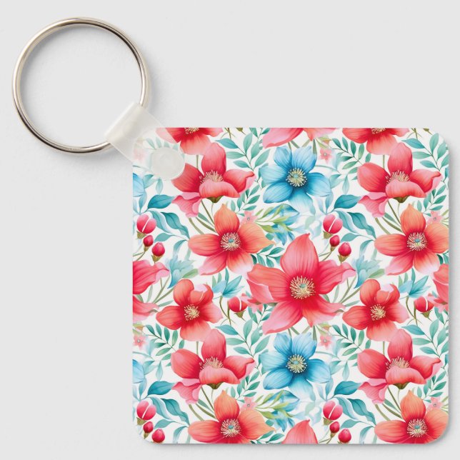 Charming Bouquet Ranya Pattern-65292 Keychain (Front)