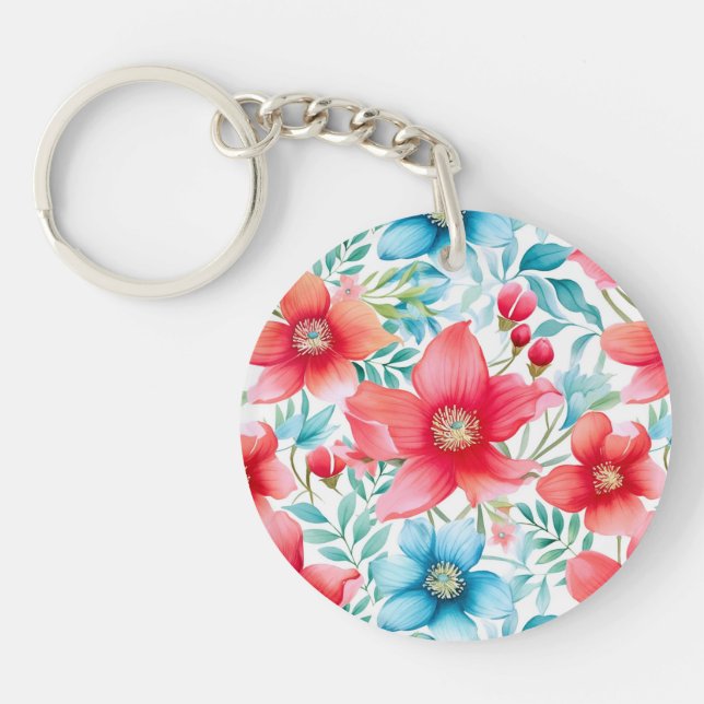 Charming Bouquet Ranya Pattern-65292 Keychain (Front)