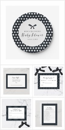 Charming Bows & Polka Dots Baby Shower