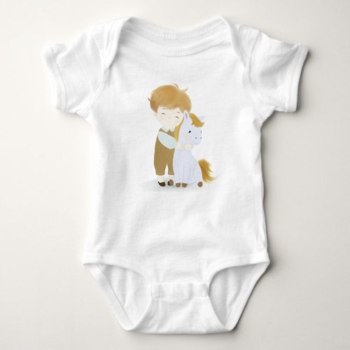 Charming Boy and Pony Baby Bodysuit