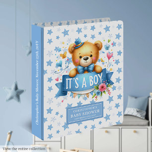Charming Boy Baby Guest Book Binder It’s a boy