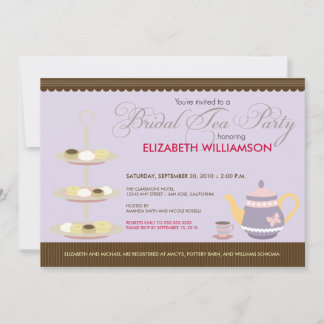 Charming Bridal Tea Party Invitation (lavender)