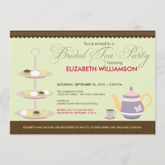 Charming Bridal Tea Party Invitation (mint)