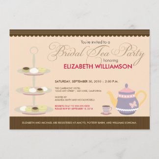 Charming Bridal Tea Party Invitation (peach)