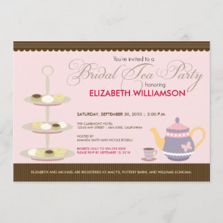 Charming Bridal Tea Party Invitation (pink)