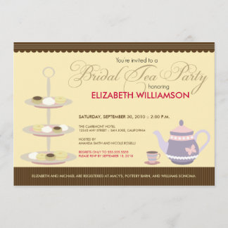 Charming Bridal Tea Party Invitation (yellow)