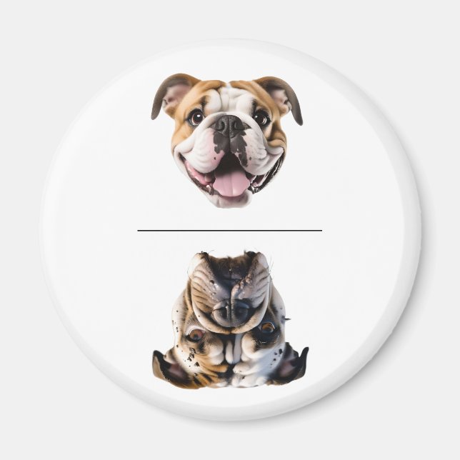 Charming Bulldog Clean/Dirty Dishwasher Magnet (Front)