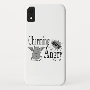 Charming but angry little devil cat funny quote iPhone XR case