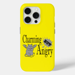 Charming but angry little devil cat funny quote iPhone 15 pro case