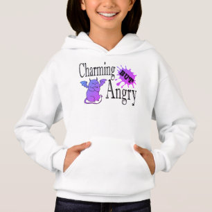 Charming but angry little devil cat funny quote hoodie