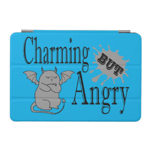 Charming but angry little devil cat funny quote iPad mini cover