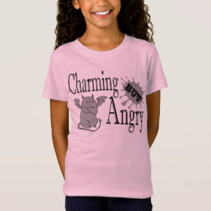 Charming but angry little devil cat funny quote T-Shirt