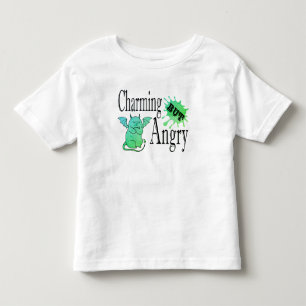 Charming but angry little devil cat funny quote toddler t-shirt