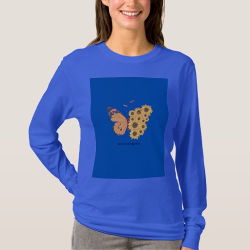 Charming Butterfly Print T_shirt T_Shirt