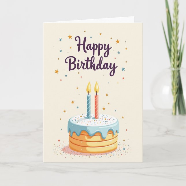 Charming Candles Birthday Card (Front)