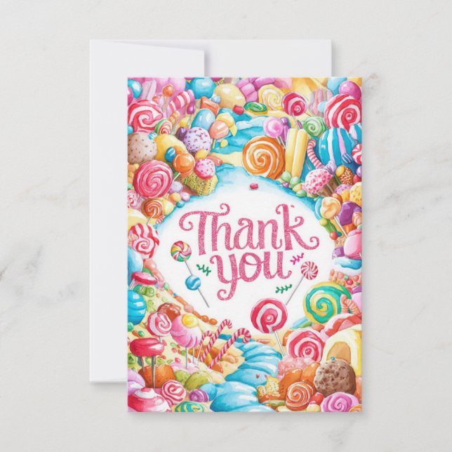 Charming Candyland thank you card  (Front)