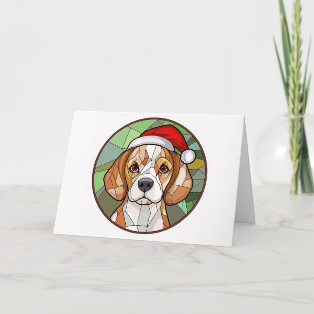 Charming Canine Cheer: Beagle themed Christmas Card (Front)