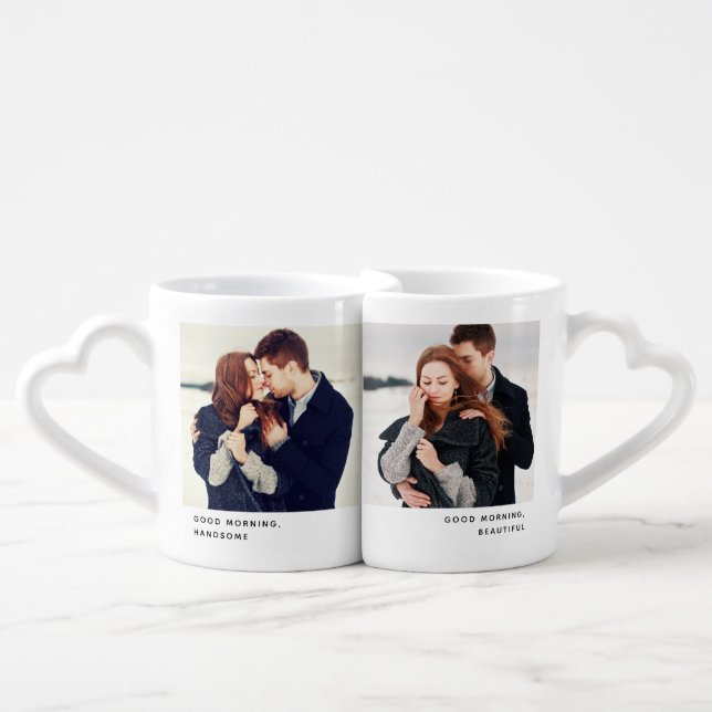 Charming Caption Photo Couple Mug Set (Front Nesting)