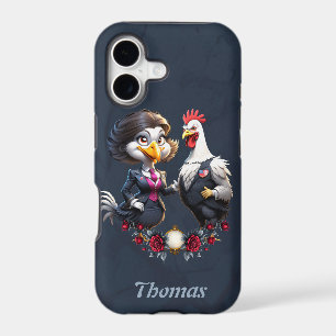 Charming cartoon chicken couple. iPhone 17 case