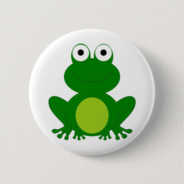 Charming cartoon frog button (Front)