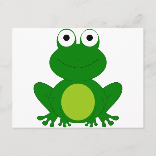 Charming cartoon frog postcard