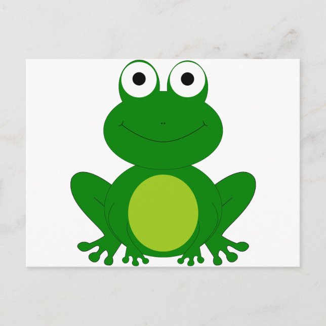 Charming cartoon frog postcard (Front)