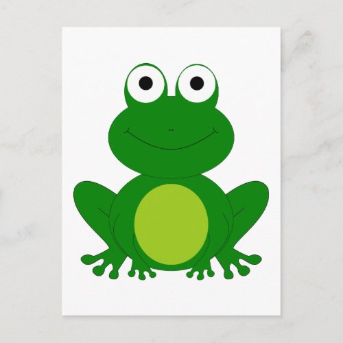 Charming cartoon frog postcard