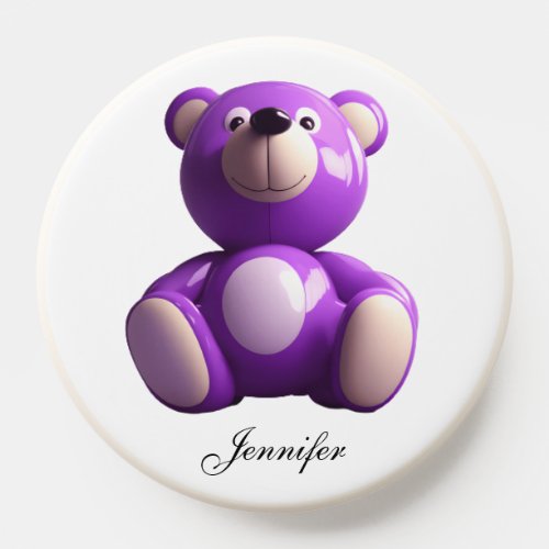 Charming Cartoon Violet Bear  PopSocket