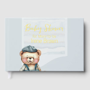 Charming Casual Baby Shower Foil Guest Book