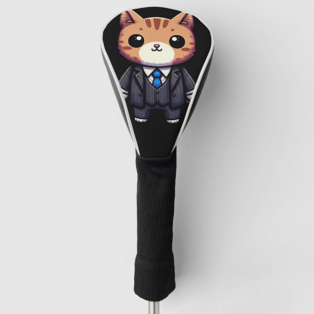 Charming Cat Boss Golf Head Cover (Front)