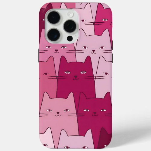 Charming Cat Faces  iPhone 15 Pro Max Case