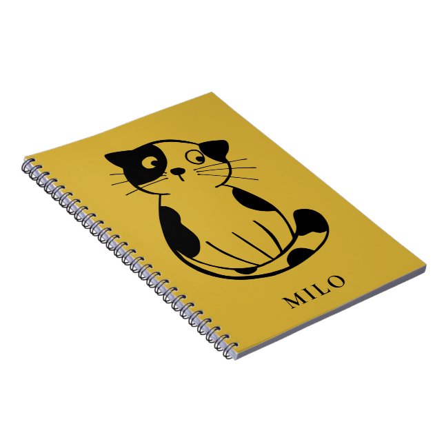 Charming Cat Mark Notebook with Personal Touch (Right Side)