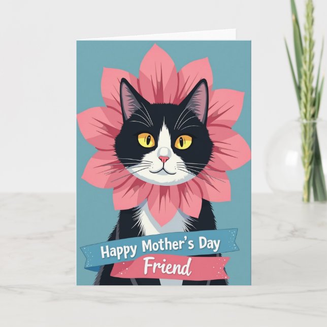 Charming Cat Mothers Day Card (Front)