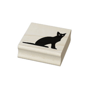 Charming Cat Sitting Still Art Stamp